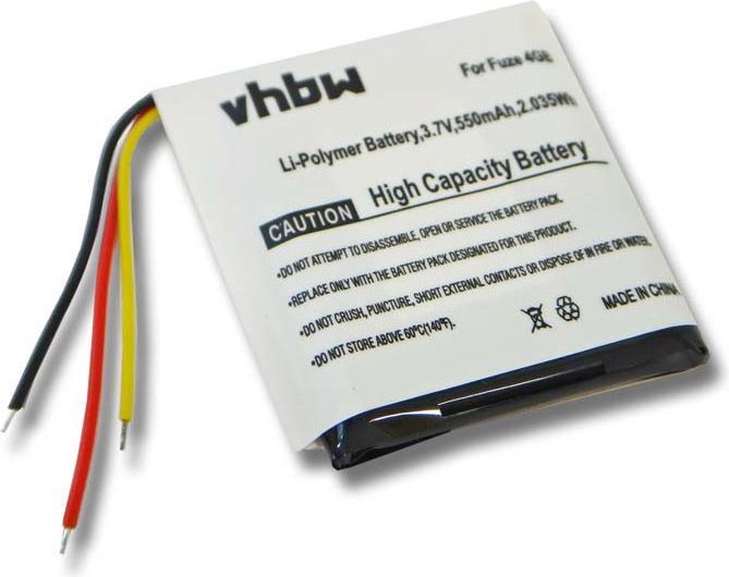 XCell Li-Polymer Battery - 550mAh (3.7V) - for Sandisk Sansa Fuze 4GB, 8GB MP3 Player, Music Player (1 pcs., 550 mAh, Battery + charger)