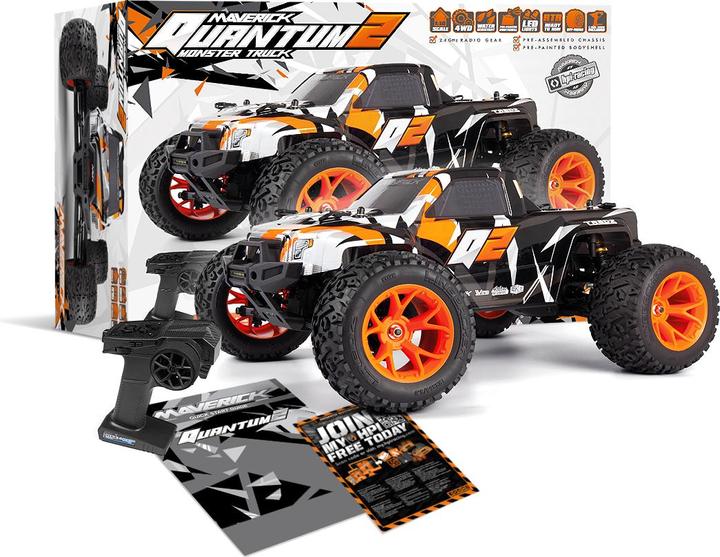 Produktbild Maverick Quantum2 MT 1/10th Monster Truck - Orange (ARR Almost-Ready-to-Race)
