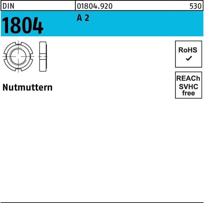 Produktbild Nutmutter DIN 1804 M 45 x 1,5 A 2