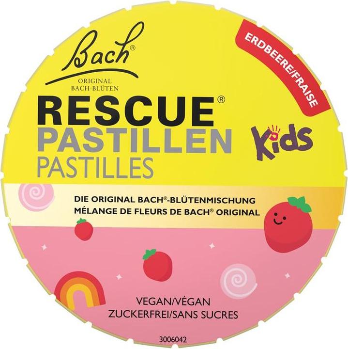 Produktbild Bach Rescue Rescue Kids Pastillen Erdbeere Dose 50 g