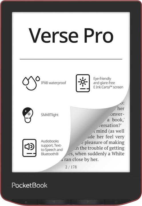PocketBook Verse Pro (6", 16 GB, Red, Black)