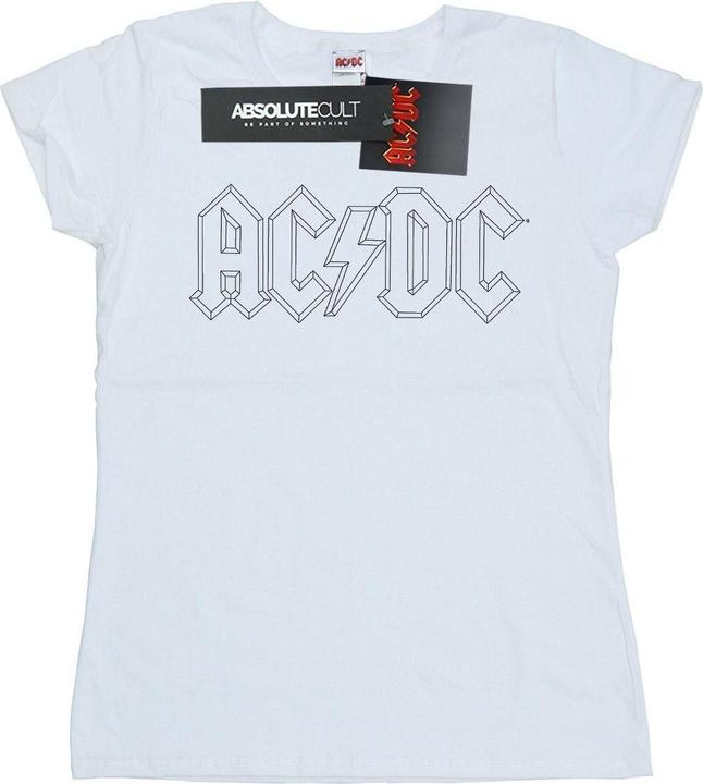 AC/DC Schwarz Outline Logo Baumwolle TShirt