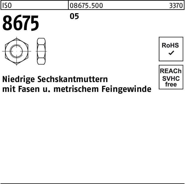 Image du produit Écrou hexagonal ISO 8675 avec chanfrein M 22 x 1,5 5 (M22)
