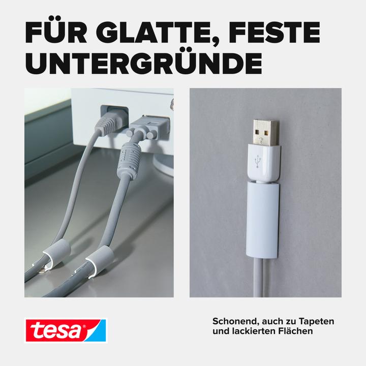 Produktbild tesa 3x Powerstrips Kabelclip