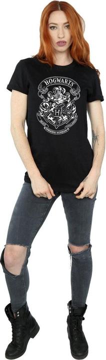 Image du produit T-shirt boyfriend en coton avec écusson de Poudlard Femmes/Ladies (L)