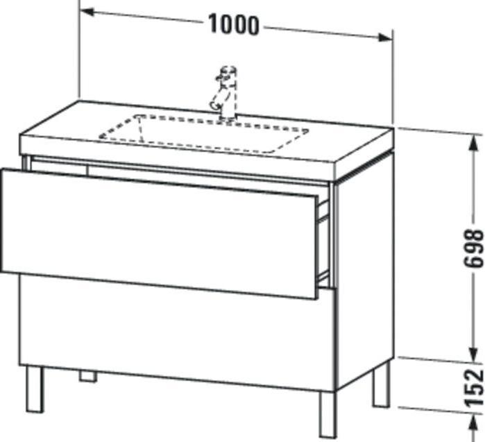 Immagine prodotto Duravit Mobiletto L-CUBE m WT Vero Air 698x1000x480mm 1 HL fla gr