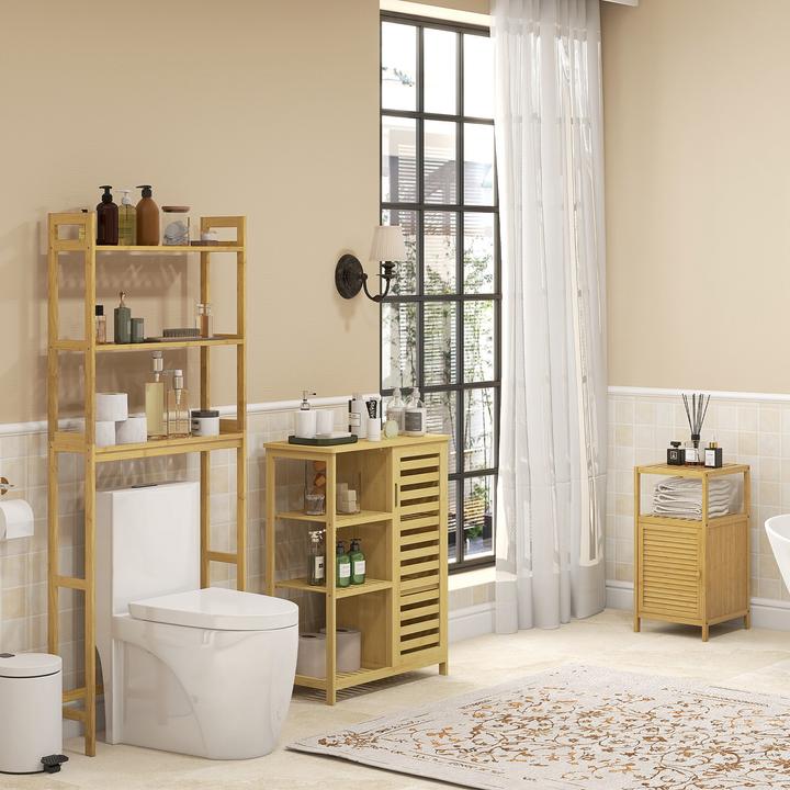 Image du produit Kleankin Étagère de salle de bain à 3 niveaux (68 x 20 x 165 cm)