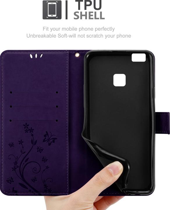 Productafbeelding Cadorabo Bloemen Boekomslag (Huawei P9 Lite)