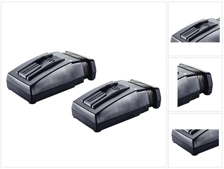 Festool 2x TCL 6 Li-Ion Schnell Ladegerät ( 2x 201135 ) Doppel Lader Set (18 V)