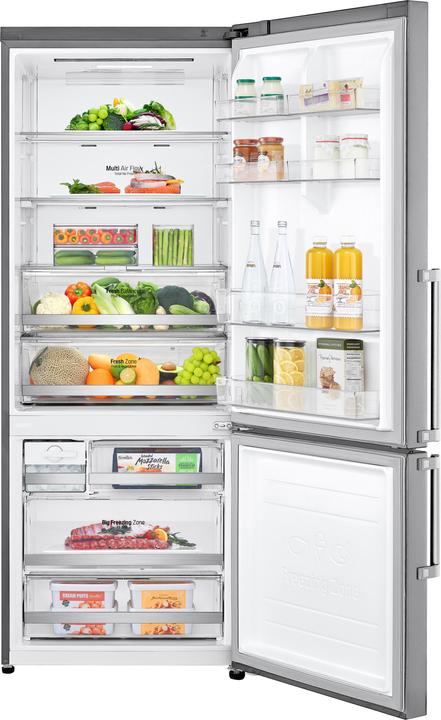 Produktbild LG GBB569NSAGB Kombinierter Kühlschrank 70cm, Klasse D, 462L, Wi-Fi, Kein Frost, Grau (462 l)