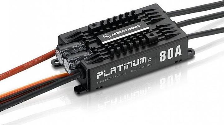 Actual product image Hobbywing Platinum Pro 80A V4 3-6s BEC 7A