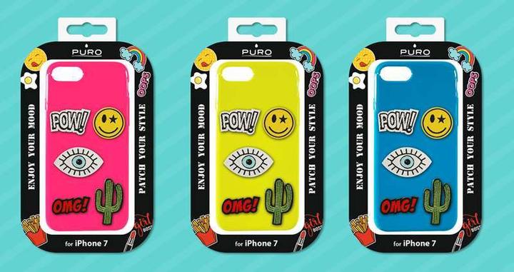 Image du produit Puro Patch Mania - Étui pour Samsung Galaxy A3 (2017), jeu de 5 autocollants (jaune) (Apple iPhone 7, Huawei P9 Lite, Samsung Galaxy A3 (2017), Samsung Galaxy A5 (2017))