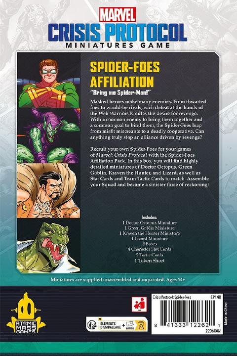 Actual product image Atomic Mass Games AMGD2109 - Marvel: Crisis Protocol - Spider-Foes Affiliation Pack