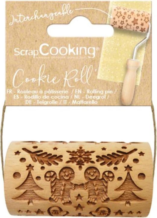 Produktbild ScrapCooking Teigrolle aus Holz geprägt, Gingerman