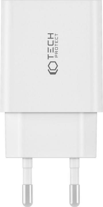 Image du produit Tech-Protect C35W 2x USB-C PD Chargeur réseau 35W avec câble USB-C / USB-C - blanc (35 W)
