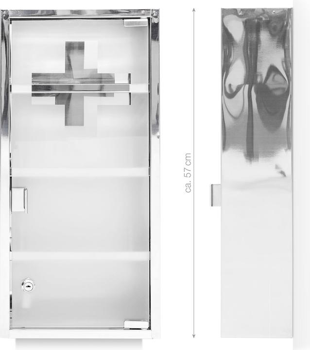 Actual product image Relaxdays Square Medicine Cabinet (27 x 12 x 57 cm)