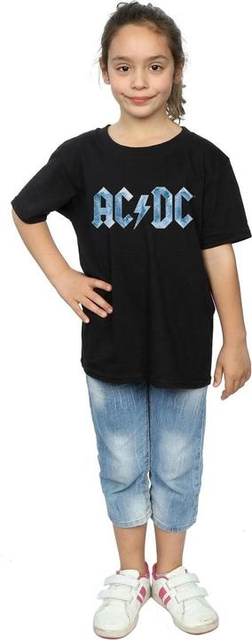 Immagine prodotto AC/DC T-shirt con logo Blue Ice da bambina in cotone (128)