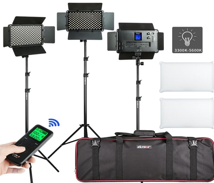 Actual product image Viltrox VL D640T LED Light Triple Kit