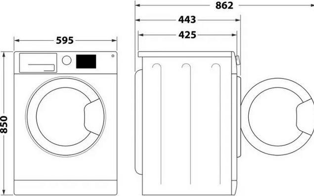 Actual product image Indesit MTWSE 61294 WK EE (6 kg, Left)