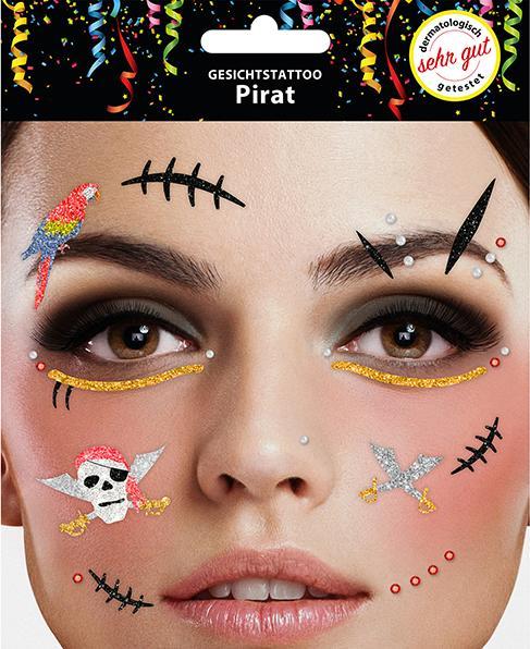 Actual product image Sombo Tatouage du visage piratesque