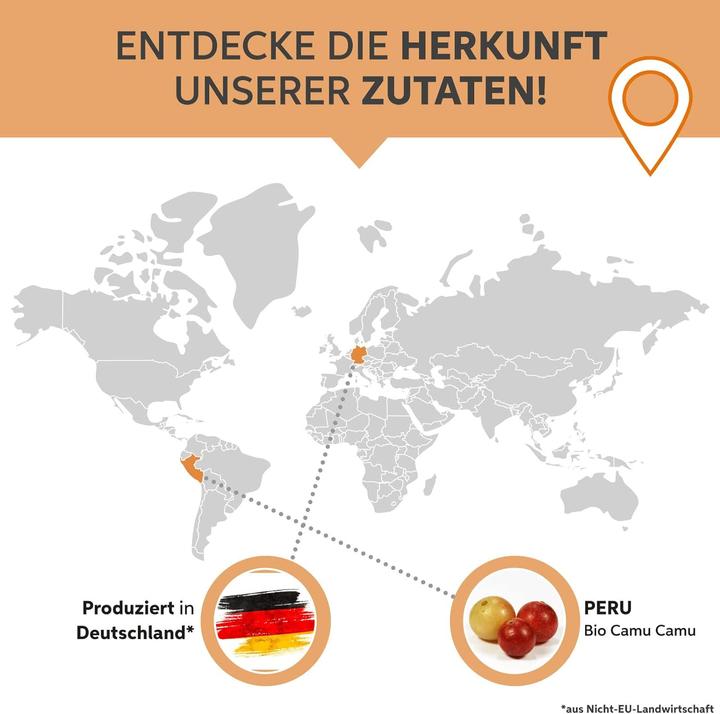 Produktbild Eltabia Bio Camu Camu Pulver hochdosiert mit natürlichem Vitamin C aus Brasilien (Pulver, 100 g)