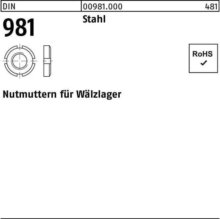 Produktbild Nutmutter DIN 981 KM34 M170x3 Stahl
