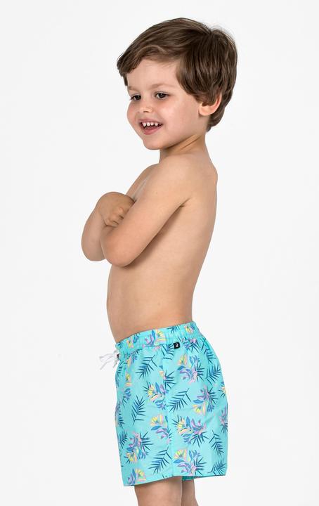 Actual product image Olaian Boardshorts Jungen 100 Palm türkis (6, 7, 8)