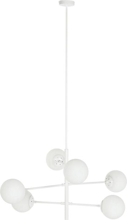 Actual product image DKD Home Decor Ceiling Light 96 x 73 x 50 cm Crystal Metal White 50 W