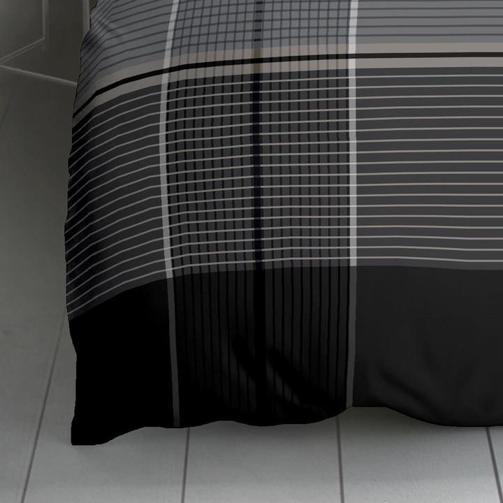 Produktbild Kaeppel Mako-Satin Bettwäsche Architect anthrazit (Bettwäsche Set, 155x220 cm (80x80 cm))