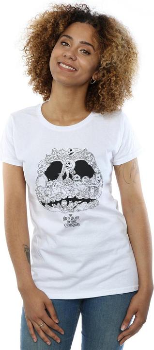 Actual product image Disney Womens/Ladies Nightmare Before Christmas Jack Skellington Jack-O-Lanterns Cotton T-Shirt (S)