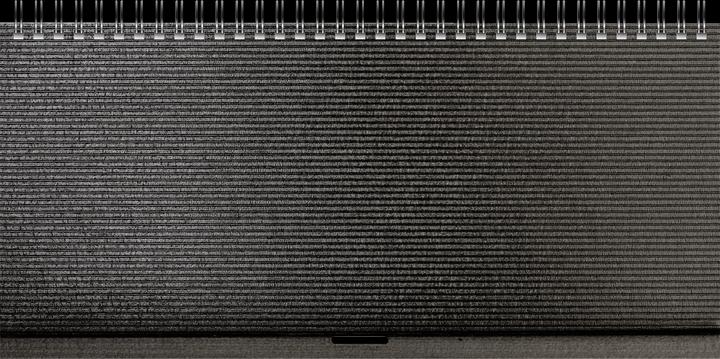 Produktbild Tischkalender. 2025 087060905 1W/2S schwarz ML 28x12cm (Spezial, Deutsch, Französisch, Englisch, Italienisch)