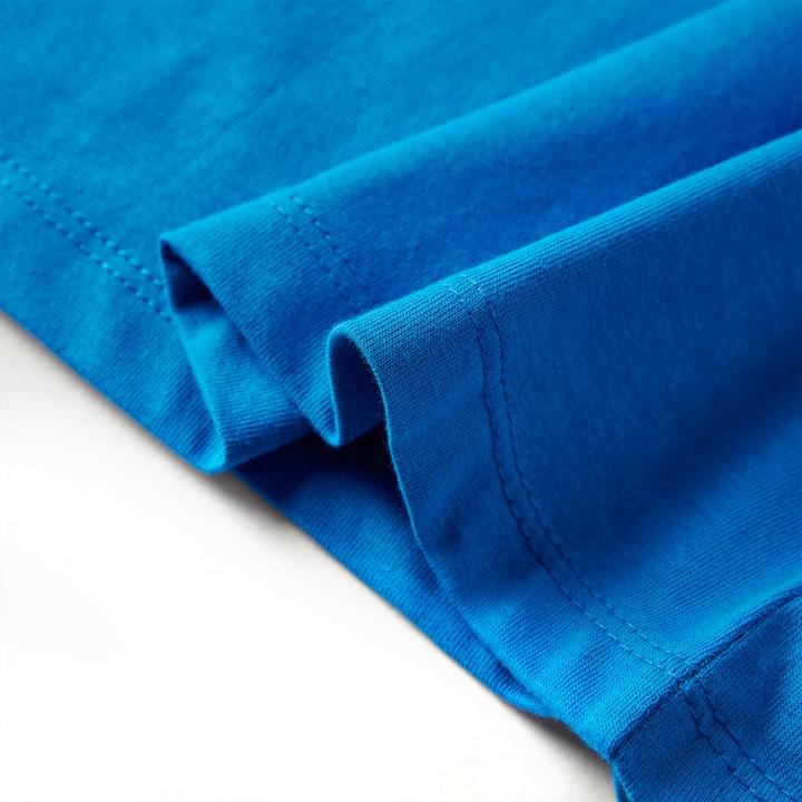 Image du produit VidaXL T-shirt manches longues enfant bleu cobalt 128,Matière : 100 (128)