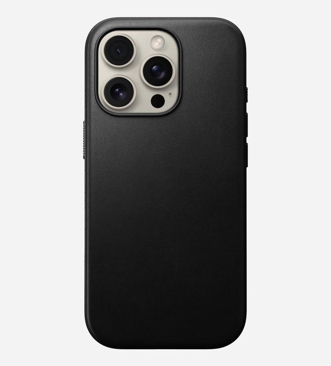 Actual product image Nomad Modern Leather Case iPhone 16 Pro Black (Apple iPhone 16 Pro)