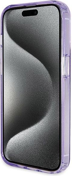 Produktbild Guess GUHMP13XHRSGSU iPhone 13 Pro Max 6.1" fioletowy/purple hardcase Ring Stand Script Glitter MagS (Apple iPhone 13 Pro Max)