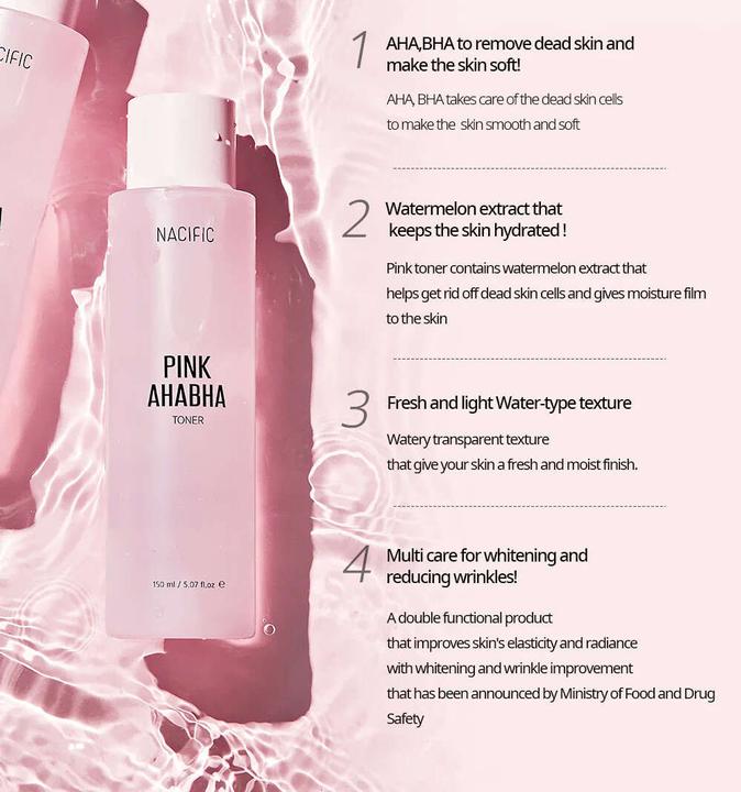 Actual product image Nacific Pink AHABHA Toner (Tonic water, 150 ml)