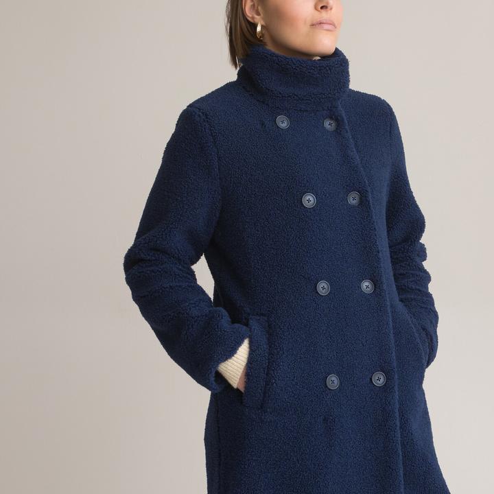 Actual product image Anne Weyburn Bouclé Coat with Button Closure (46)