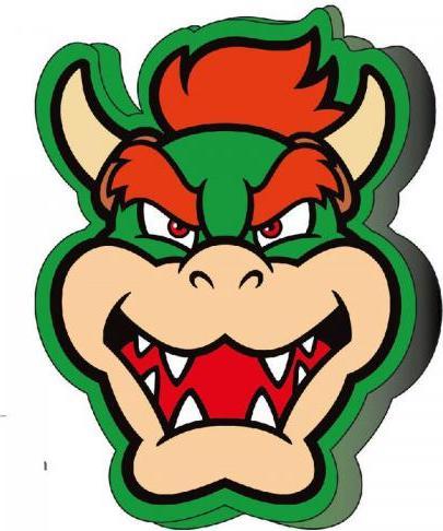 Actual product image GED Cuscino Super Mario Bros Bowser 3D 40cm