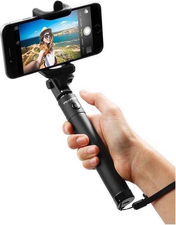 Actual product image Akashi Extendable selfie bar 18 to 80cm + trigger