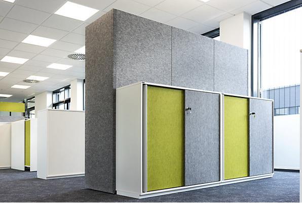 Actual product image Ceka NEOTEX sliding door cupboard with acoustic front, HxWxD 775 x 1200 x 440 mm