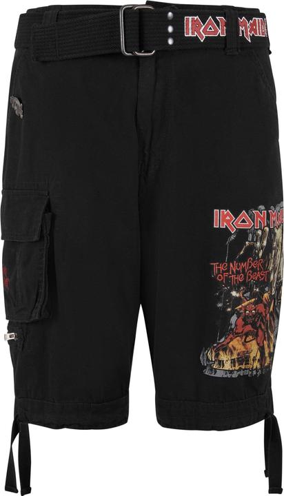 Produktbild Brandit Iron Maiden Savage Shorts The Number of The Beast black edition - 190545 (M, L)