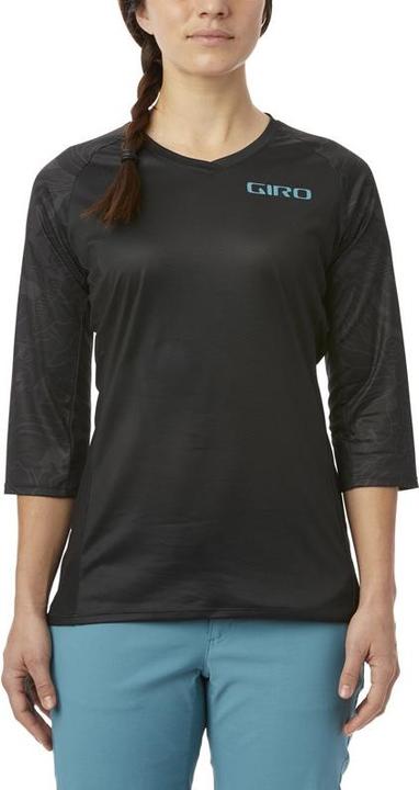 Produktbild Giro Roust Jersey für Damen mit 3/4-Ärmeln, schwarz geblümt