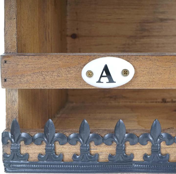 Actual product image Mendler Wall Shelf, Hanging Shelf Shelf, Fir Wood Solid Vintage Shabby Look 71x18x16cm (18 x 16 x 71 cm)