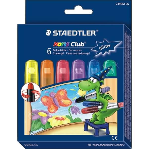 Actual product image Staedtler Noris Club Gel Crayons metallic 6pcs (Assorted colours, 6 x)