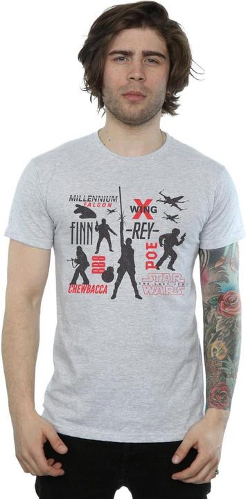 Image du produit Star Wars - T-shirt THE LAST JEDI REBELLION SILHOUETTES - Homme (XL)