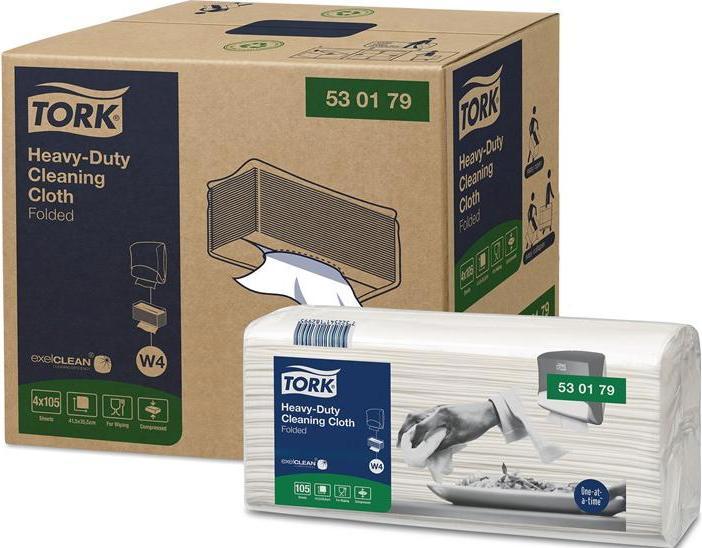 Produktbild Tork Putztuch 530179 L238xB338ca. mm weiss 1-lagig, ungeprägt (1 x)