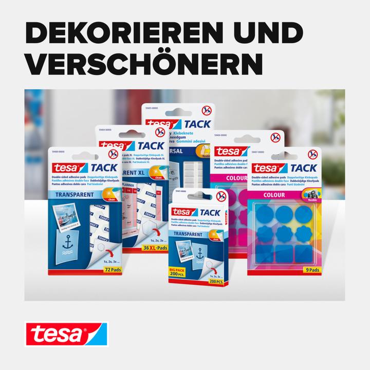 Image du produit tesa TACK pâte à modeler, pastilles adhésives malléables, 80 pièces (1 kg)