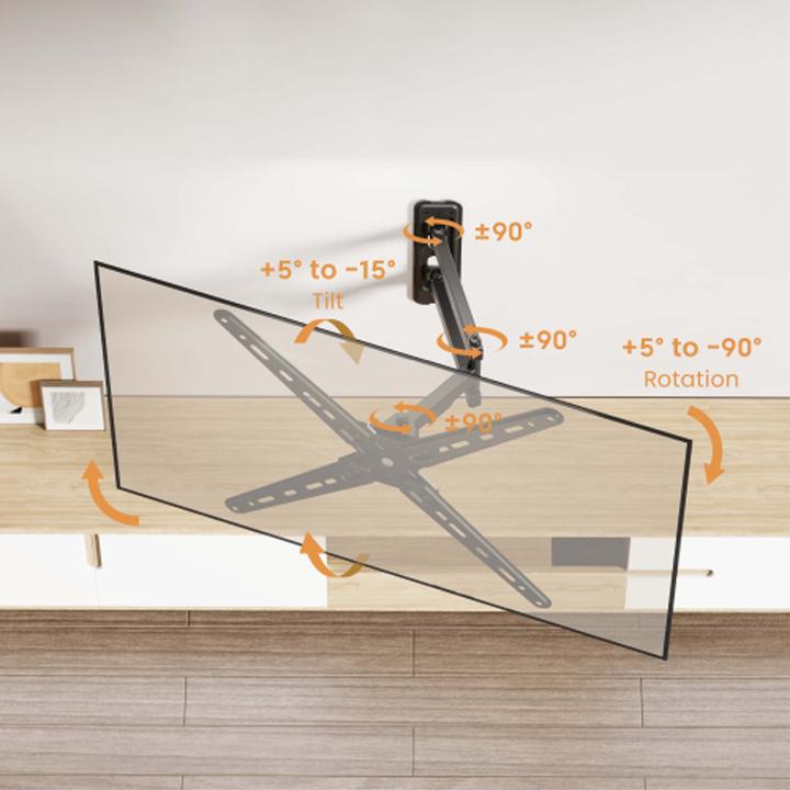 Actual product image Wiltec TV mount 13"-55" TV wall mount swivelling 25kg TV mount (Ceiling, 55", 25 kg)