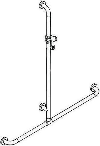 Produktbild Hewi Duschhandlauf SERIE 801 se 1100mm waagerecht 962mm anthrazitgrau