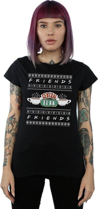Actual product image Friends Womens/Ladies Fair Isle Central Perk Cotton T-Shirt (L)