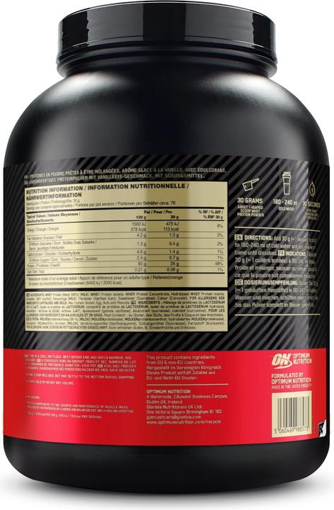 Actual product image Optimum Nutrition 100% Whey Gold Standard (Vanilla, 1 pcs., 2273 g)